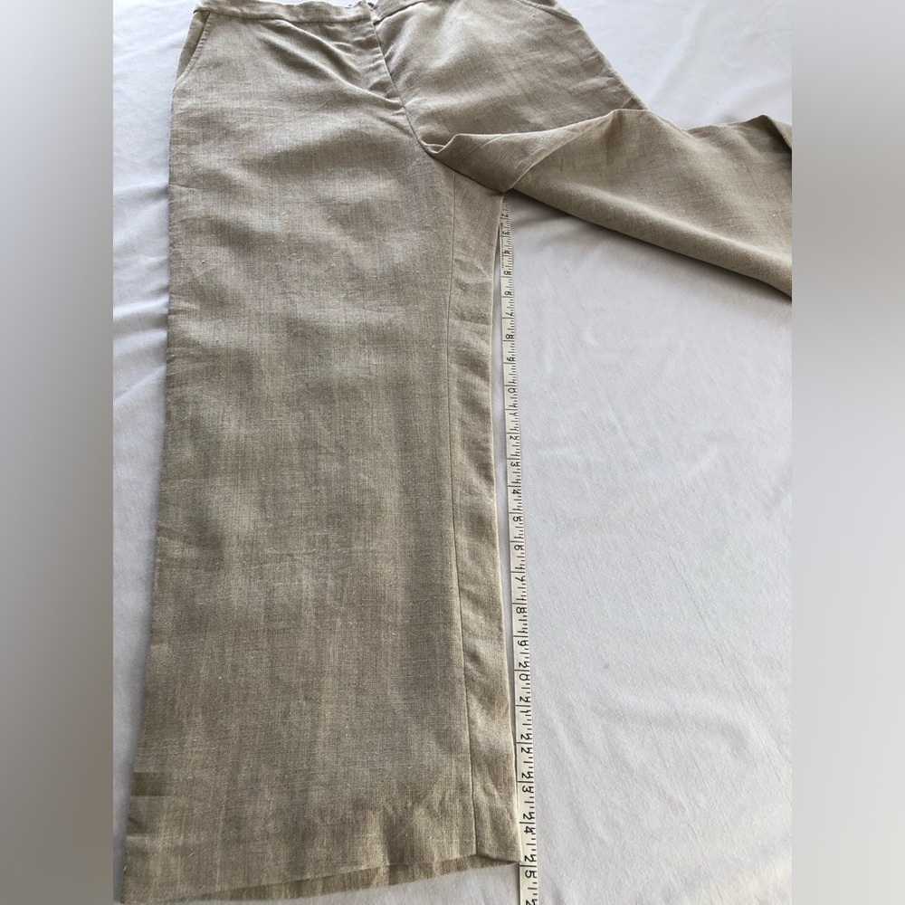 Neiman Marcus Linen Exclusive Women’s Cropped Pants. Beach, Summer, Casual. - Picture 5 of 10